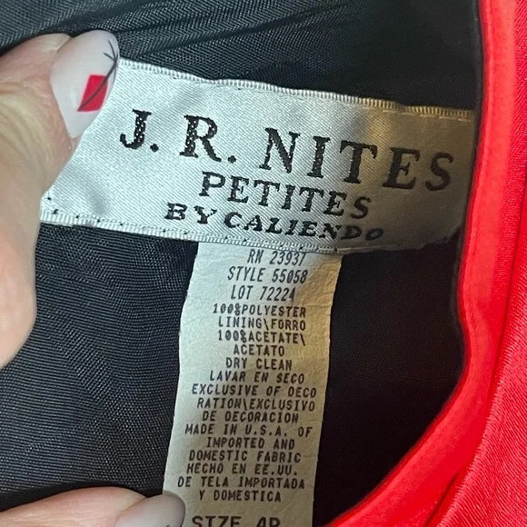 SOLD J.R. Nites by Caliendo Formal Red Dress - Picture 3 of 4